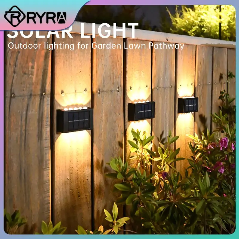 

5/8/10PCS 8/10/12/16led Balcony Decor Solar Lamps Solar Powered Solor Led Light Illuminate Wall Light Home Garden Decor