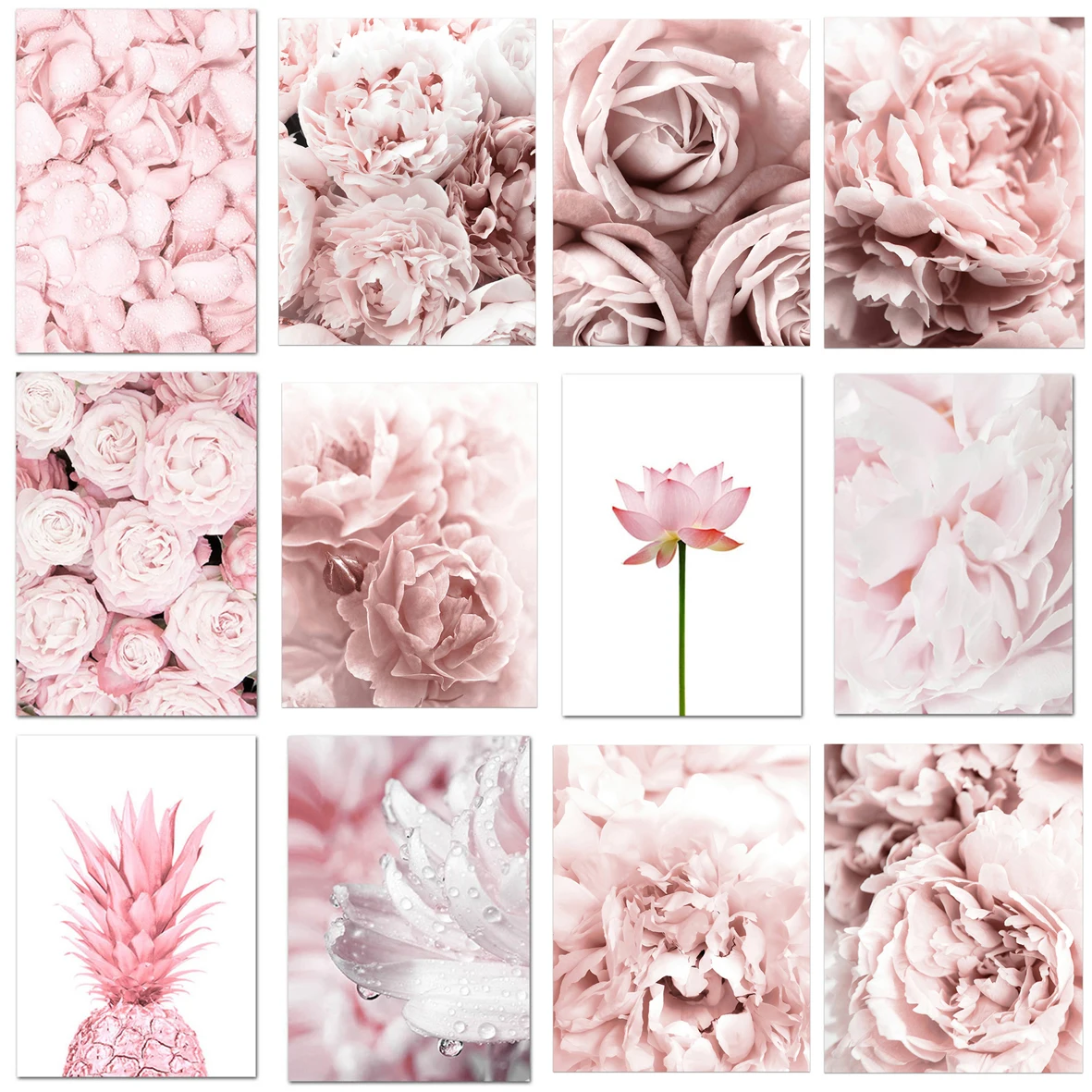 Современный Цветущий цветок розовая Настенная картина холст для украшения