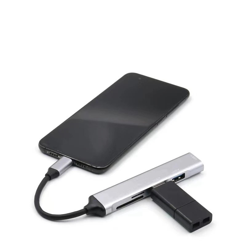 USB-концентратор 3.0 USB-A разветвитель 5-портовый USB3.0 со считывателем карт TF/SD |