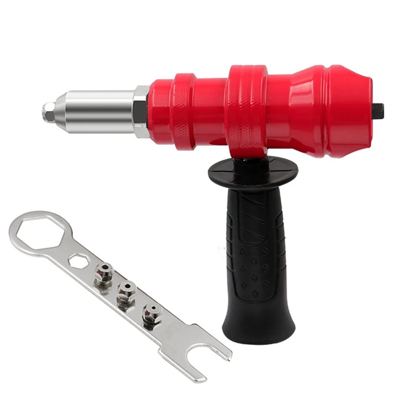 

Rivet Tools Adapter Electric Rivet Machine Head Cordless Riveting Drill Tool 2.4Mm-4.8Mm With Removable Plastic Handle