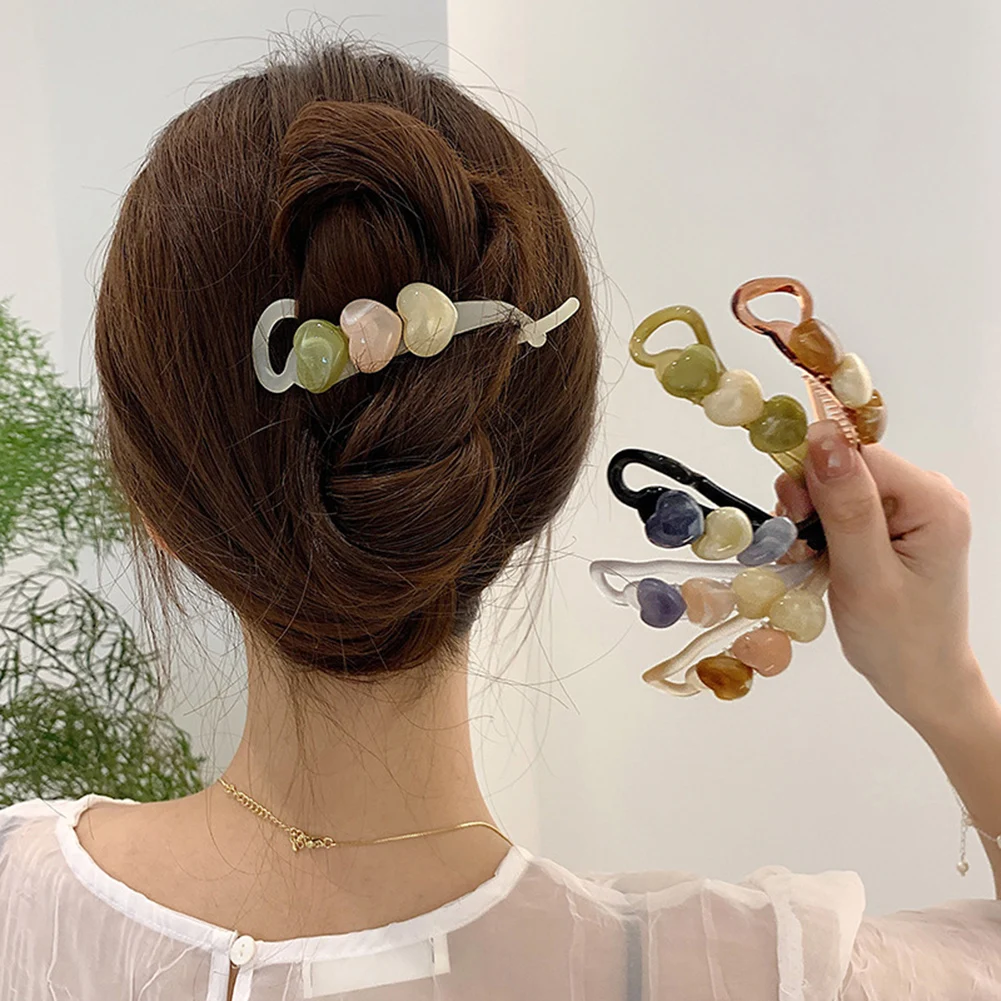 

Lovely Green Red Heart Korean Hair Clips For Women Hairpin Crab Headband For Girls Hair Accessories Headwear Ornament Wholesale