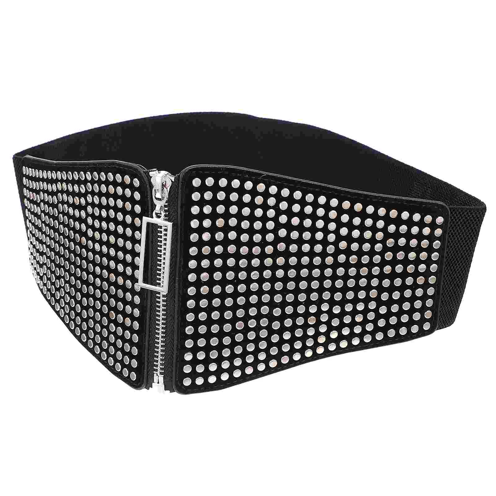 

1Pc Cinch Belt Personalized Rivet Corset Elastic Waist Belt Clothing Accessory