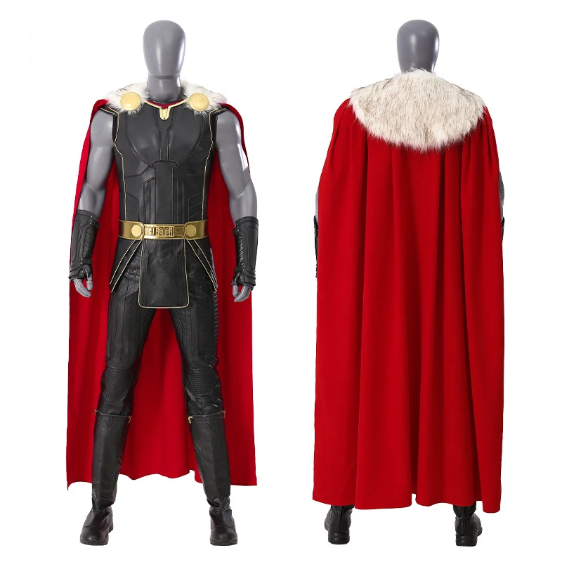 Superhero  Love and Thunder Cosplay Costume for Adult Men Armor Props with Cape Halloween Carnival Role Play Full Suit