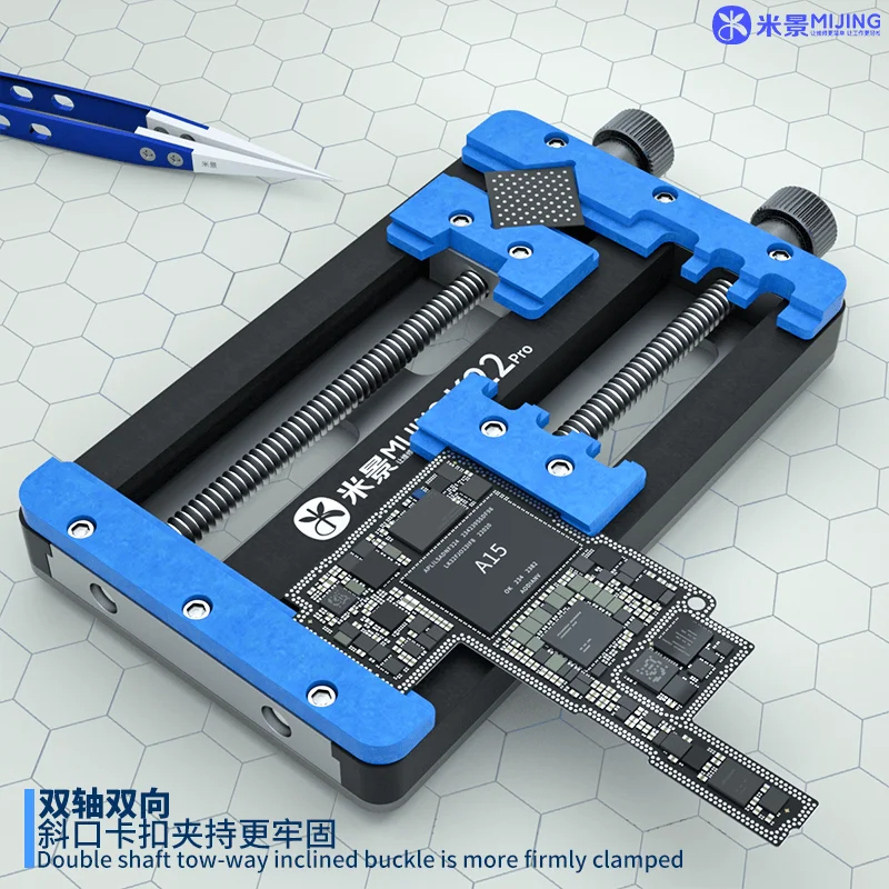 

Mijing K22 Pro двухосевой приспособление для пайки печатных плат для процессора NAND, держатель для удаления клея, ремонт мобильных телефонов, многофункциональный приспособление