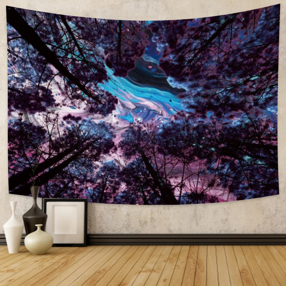 

Colors Out of Space Tapestry Trippy Room Dorm Decor Black Esotericism Printing Big Mounted Cheap Hippie Bohemian Wall Mandala