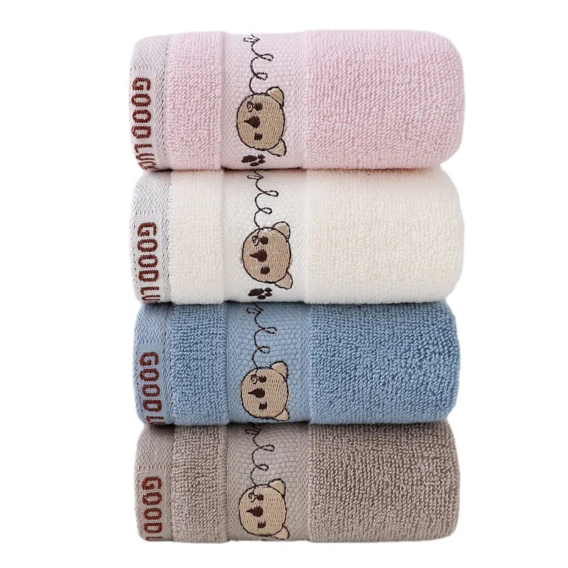 Baby Towels Cotton Bath Towel Face Washcloth Cute Cartoon Bear Hand Wipe Soft Children Towels Kids Newborn Bathing Handkerchief images - 6