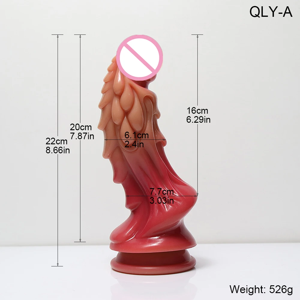 Мягкий реалистичный большой фаллоимитатор в виде собаки и кирина силиконовый