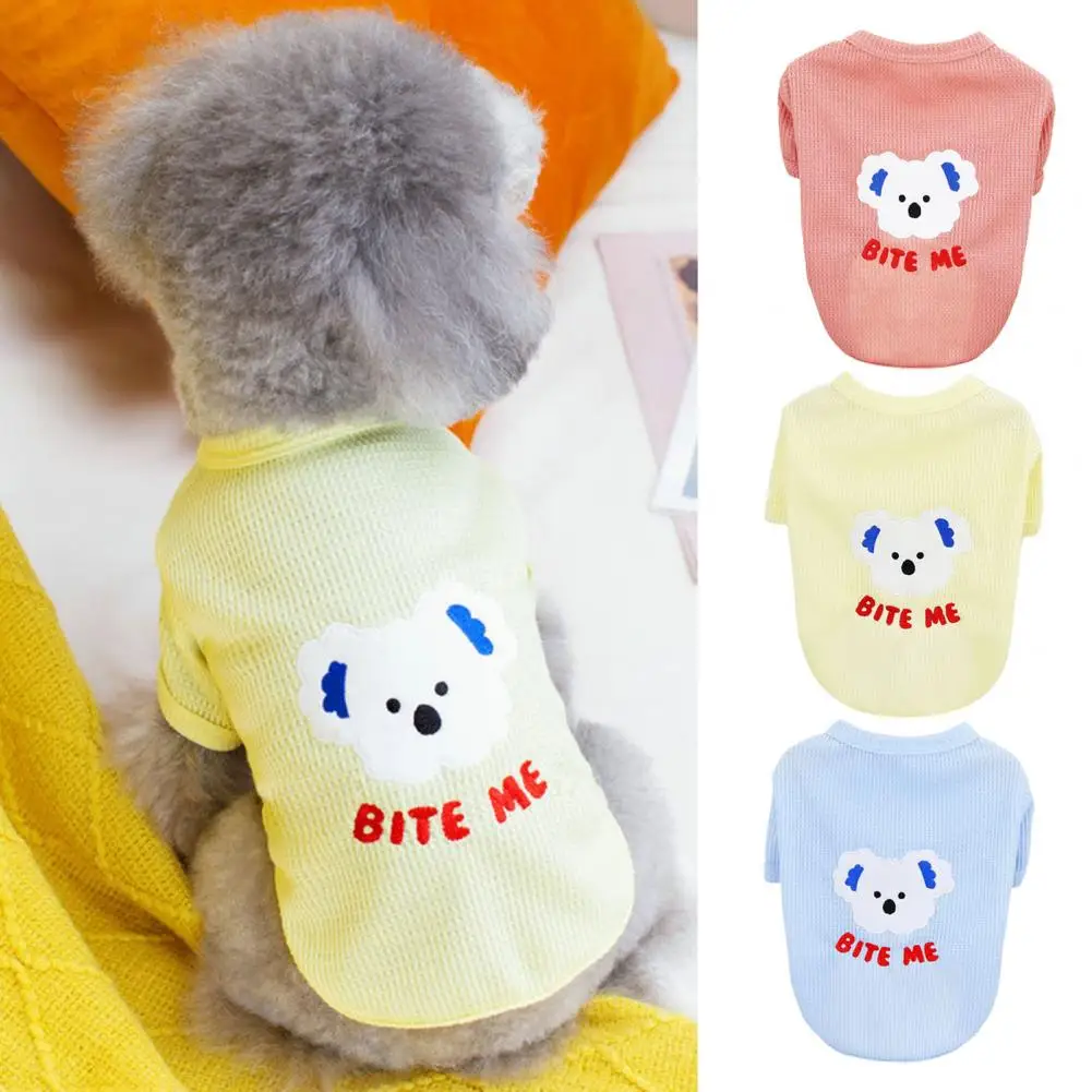 

Pet T-shirt Pretty Soft Texture Cartoon Pattern Summer Pet Dog Two-legged Shirt Daily Wear Dog Blouse Pet Shirt