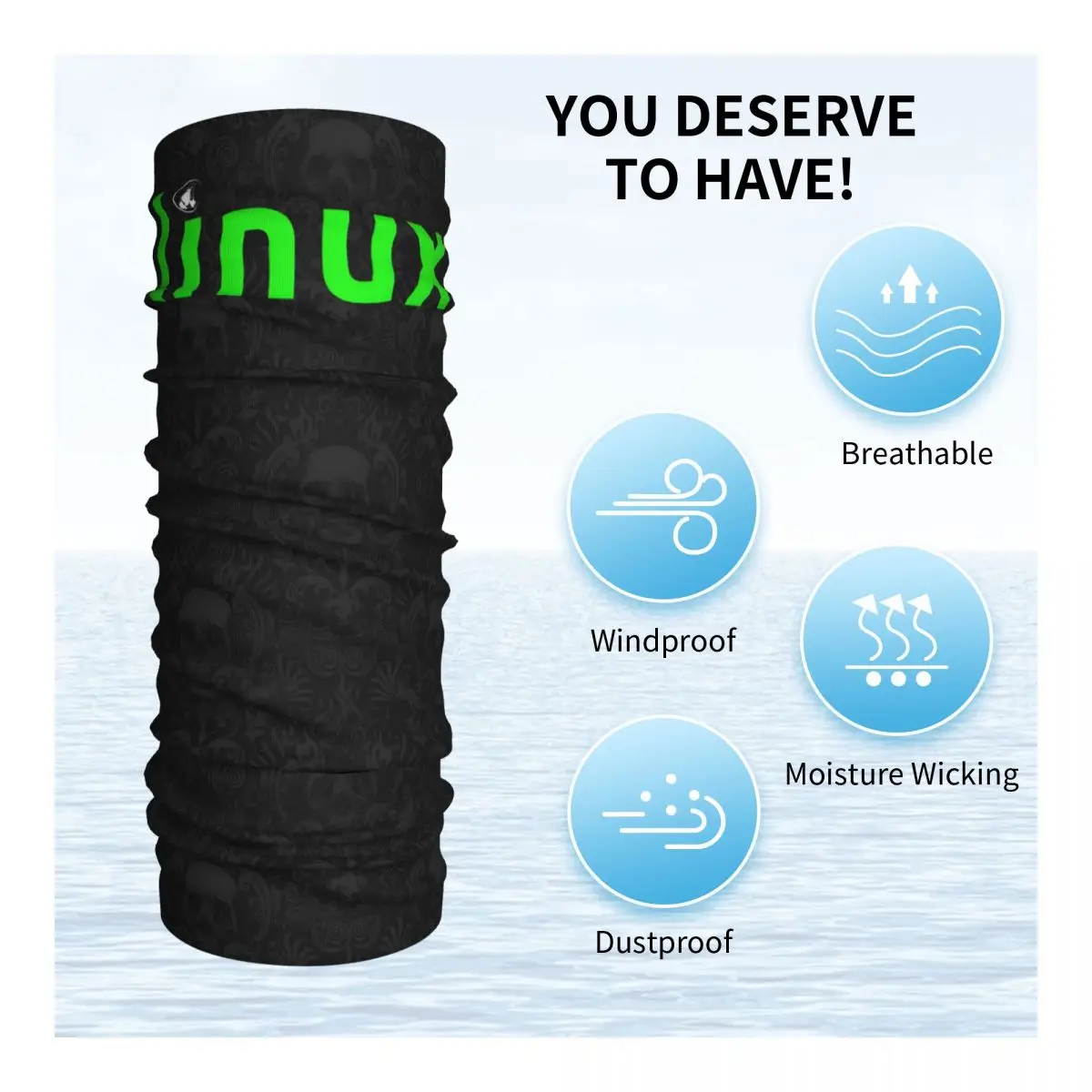 Linux-Linux мотоциклетная бандана шейный платок с принтом Linux шарф