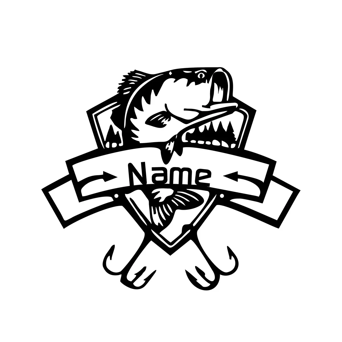 Персонализированная металлическая табличка для рыбалки