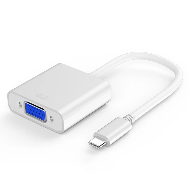 

Адаптер Usb C-Vga, адаптер типа C-Vga, совместимый с Pro 2016/2017/2018, Air/Ipad Pro 2018,Surface Book 2,Ch