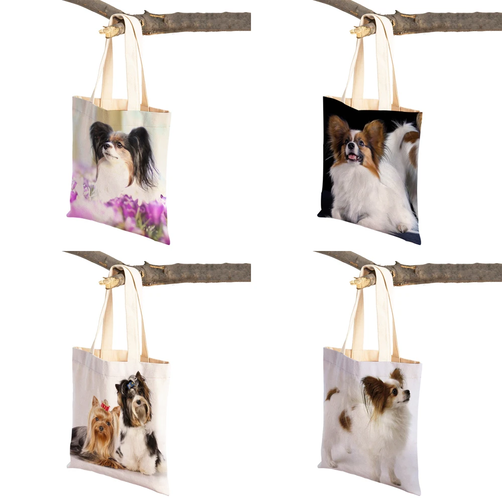 Модная Милая женская Холщовая Сумка для покупок миниатюрная сумка йоркширского