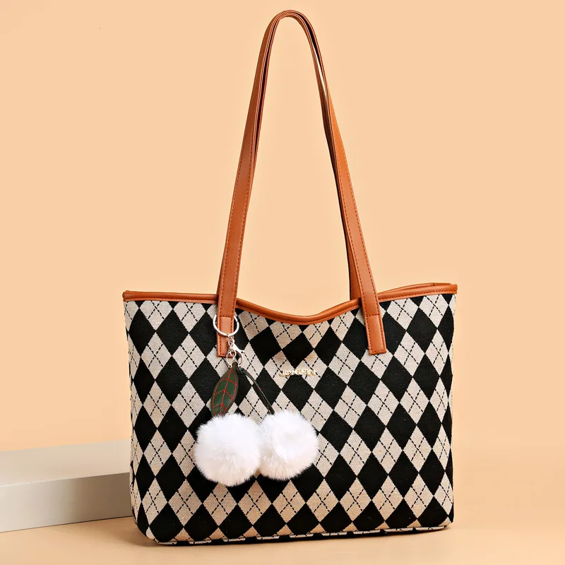 

High Quality 2022 New Fashion Ladies Versatile Printed Crossbody Large Capacity Rhombus Bag Famous Luxury Designer Tote Bag Sac