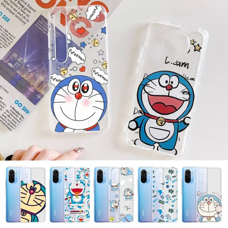 

YNDFCNB Cartoon Anime Doraemon Phone Case for Samsung A51 A52 A71 A12 for Redmi 7 9 9A for Huawei Honor8X 10i Clear Case