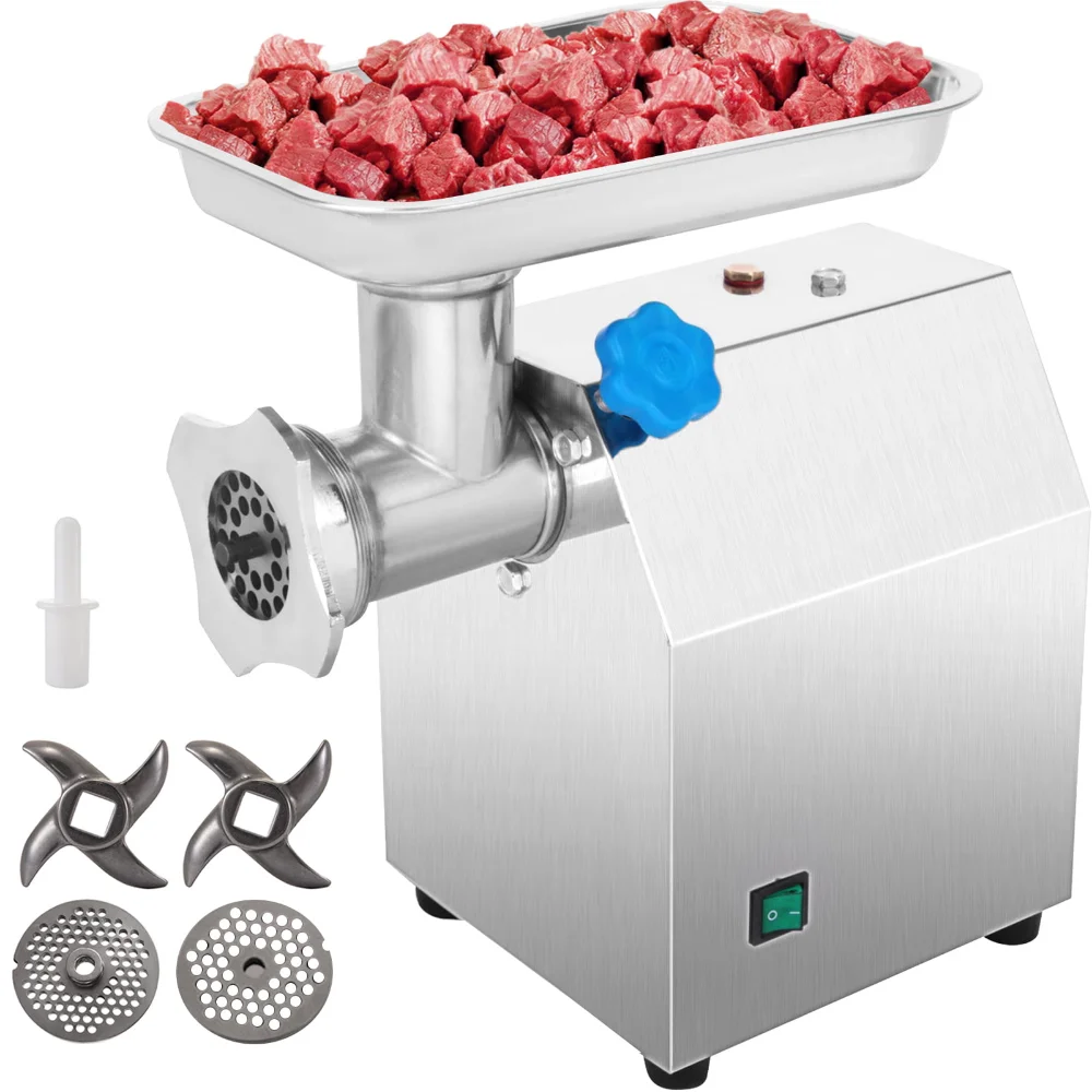 Commercial Electric Meat Grinder ,1.14Hp&850W Commercial Sausage Stuffer Maker, Stainless Steel Food Grinders for Industrial