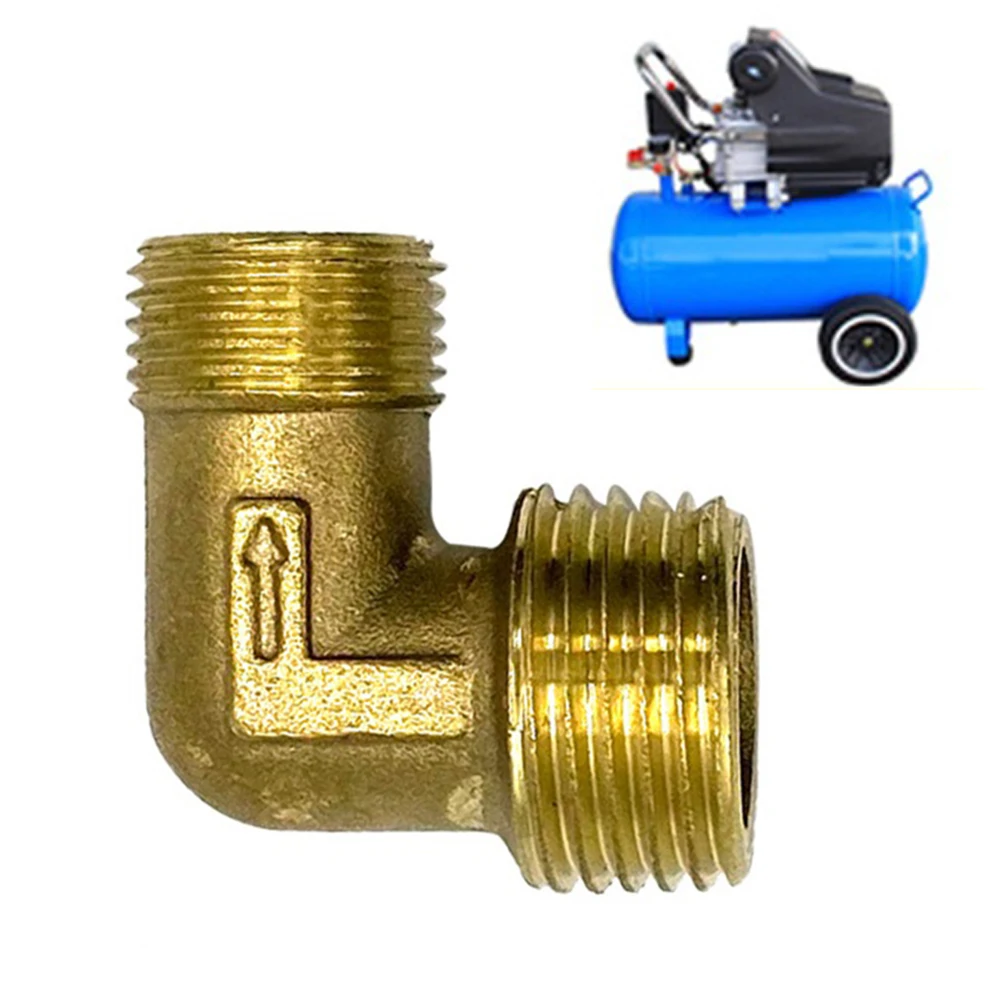 

1pcs Air Compressor Fittings Brass Equal Male Elbow Connector 20.5x16.5mm Male To Male Thread 90 Degree Tool Parts