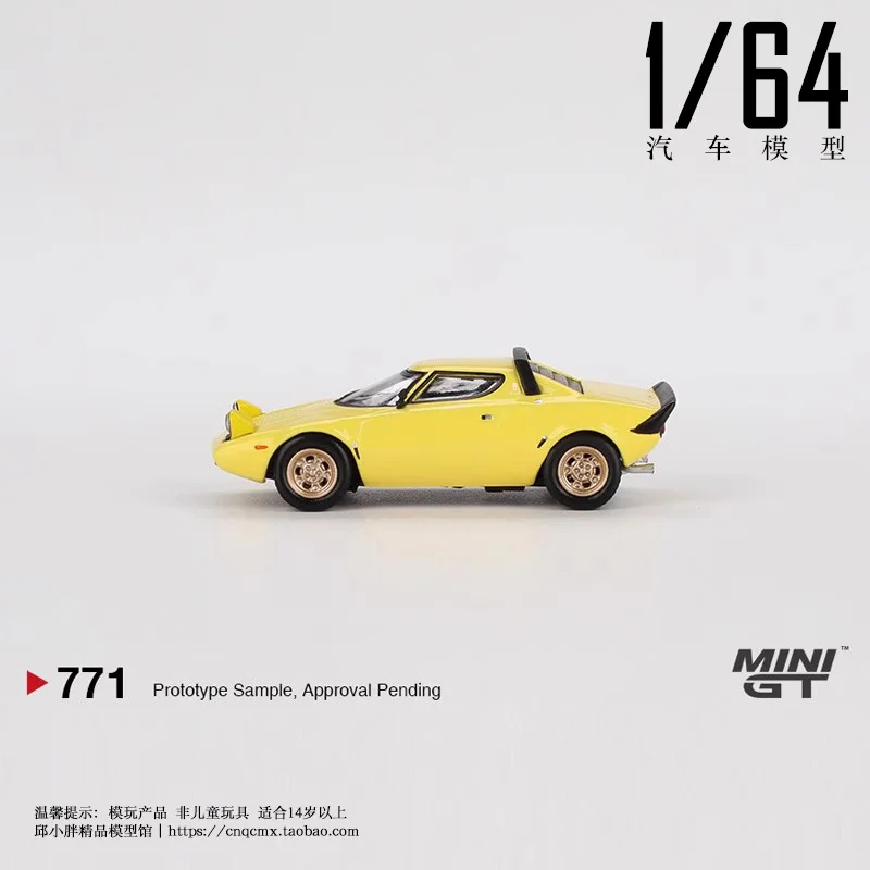 Фото MINI GT 1:64 Lancia Stratos HF Stradale Lancia, миниатюрная модель компрессионного вала из сплава, украшение для взрослых, игрушка для мальчика, подарок на день рождения №2