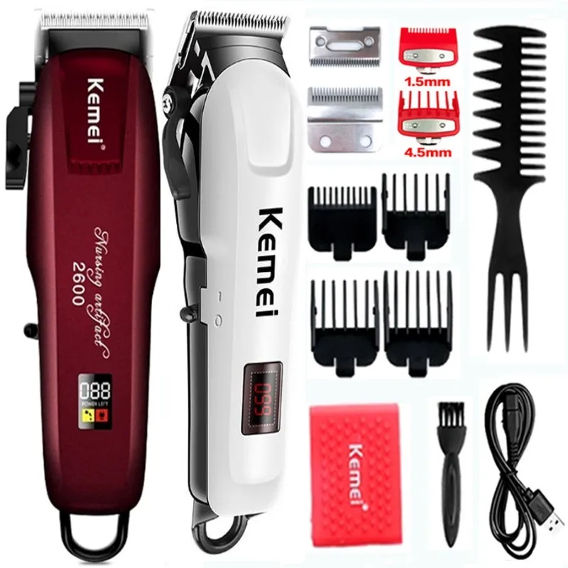 

Kemei Electric Hair Clipper Professional Hair Clipper Wireless Trimmer Beard Trimmer Men's Electric Hair Clipper