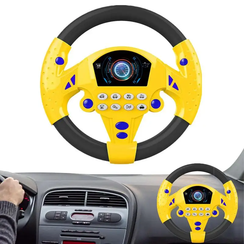 

Toddler Electric Simulation Steering Wheel Toy With Light Sound Kids Early Educational Stroller Steering Wheel Vocal Toys