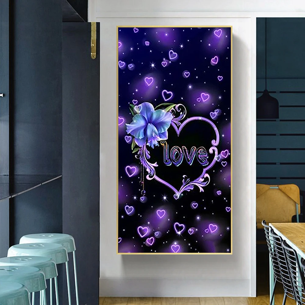 

Digital Oil Painting 5D Diamond Painting Love Full DIY Diamond Mosaic Adult Rhinestone Embroidery Cross Stitch Kit Home Decor