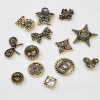 10pcslot vintage hairpin pearl bow mickey five pointed star loose pearl hair ornament hand made diy material accessories