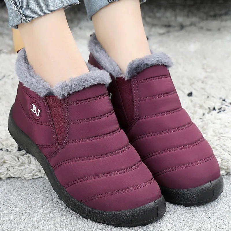 

Boots Women Winter 2022 New In Ankle Boots Waterproof Snow Botte Femme Warm Black Boots For Winter Shoes Women Slip On Bottines
