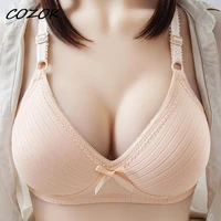 cozok womens push up bra wire free female underwear simple brassiere lady sexy lingerie sport bralette thin small breast cup bh