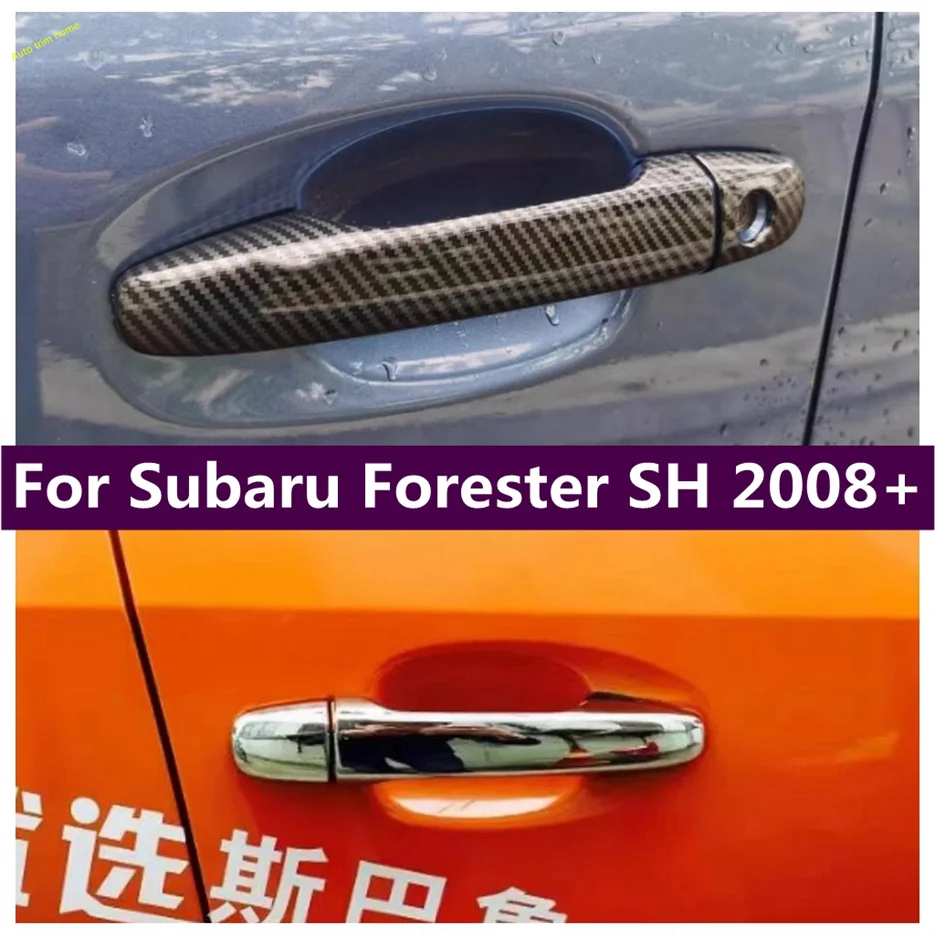 Czarna klamka drzwi z włókna węglowego ABS Osłona miski Akcesoria do stylizacji samochodów Subaru Forester SH 2008 2009 2010 2011 2012