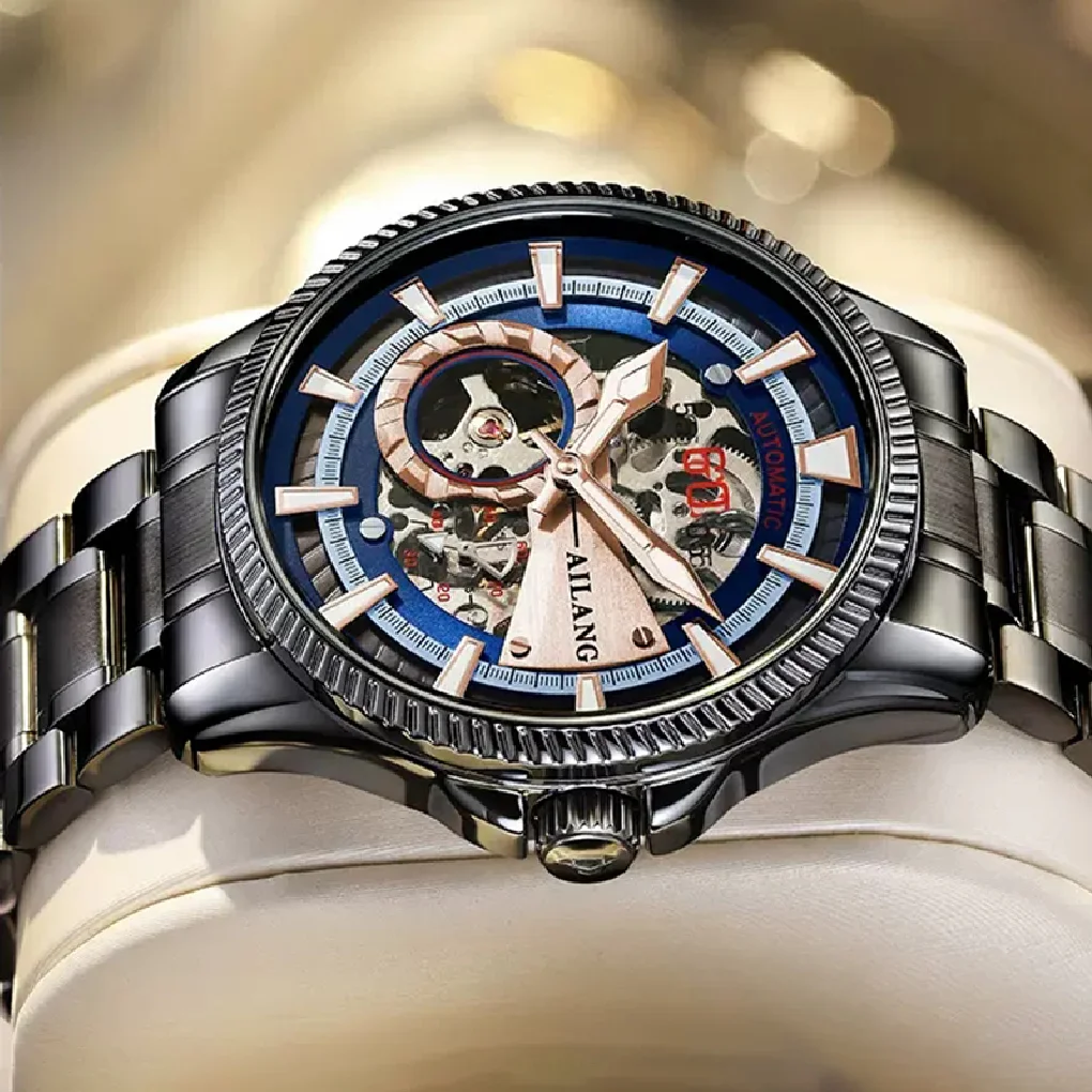 

Часы наручные AILANG Мужские автоматические, прозрачные модные светящиеся брендовые роскошные механические с автоматическим дизайном рук, с ...