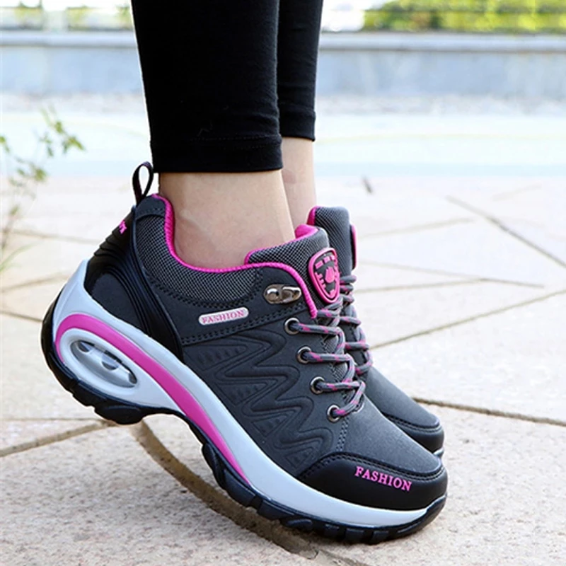 

Fashion Lace-up Casual Shoes Women Sneakers 2022 Air Cushion Footwear Platform Sneakers Woman Shoes Comfortable Female Shoes