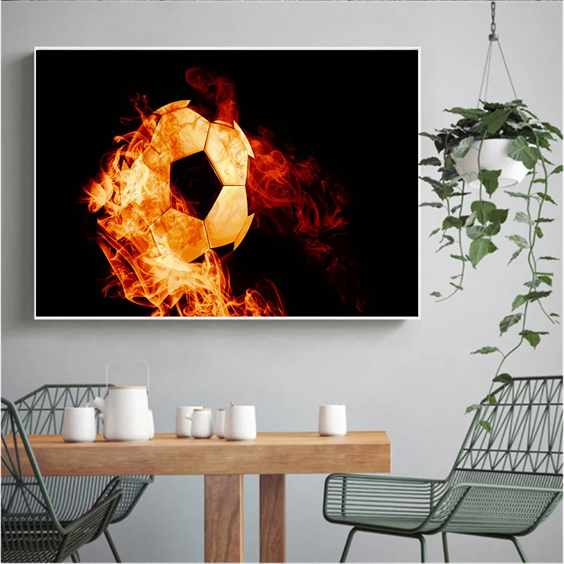 Футбол катание на лыжах Спортивная Картина холсте настенные художественные