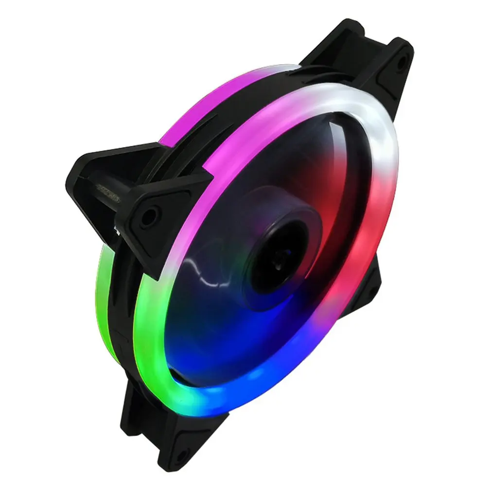 

Newest 120mm PC Computer Case Fan Cooler Adjustable Fans Speed Led 12cm Mute Ventilador Colored Lamp Mute Cool RGB Cooling