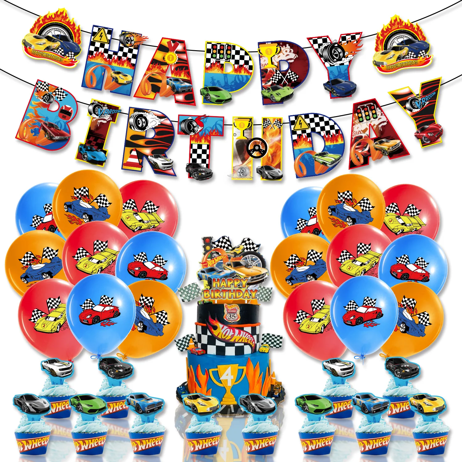 Hot Wheels автомобиль мальчик украшения на день рождения ветер огненные колеса