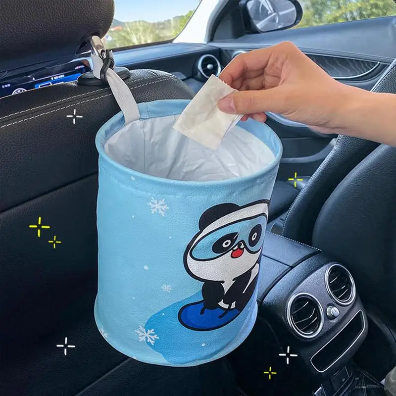 Складная Автомобильная мусорная корзина портативные кожаные автомобильные