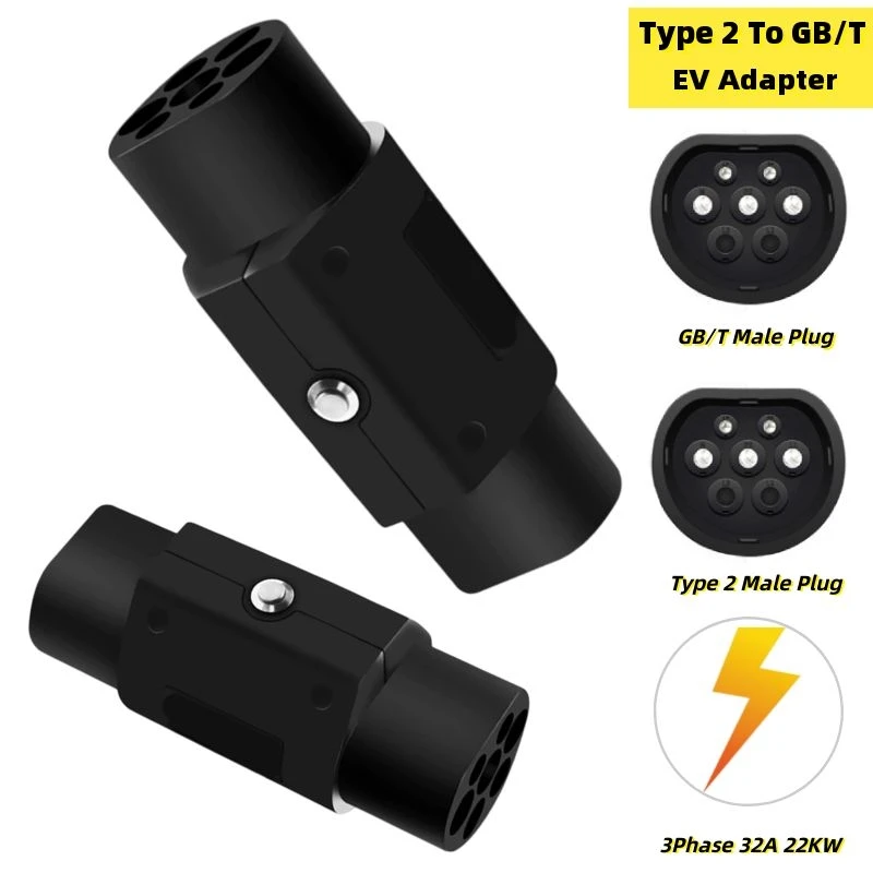 32A 22 кВт 3-фазный Тип 2 к GBT кабель EV штекер гнезду IEC 62196 зарядный адаптер для