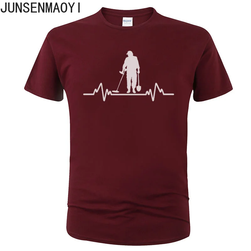 Новинка футболка из хлопка с изображением детектора сердцебиения повседневная