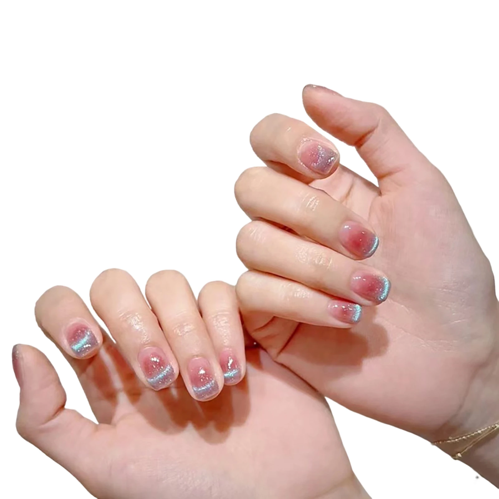

Румяна, розовые накладные ногти с s-декором, полное покрытие, квадратные искусственные ногти, накладные ногти для украшения ногтей своими руками