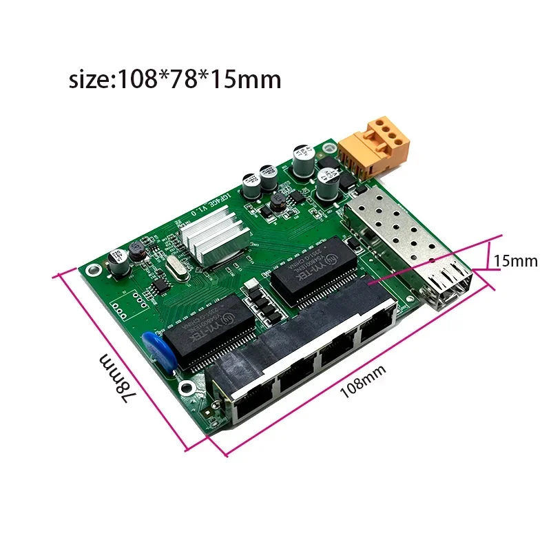 4ports1 0/100/1000M 9V-54V с 1 портом sfp ethernet промышленная стандартная сеть