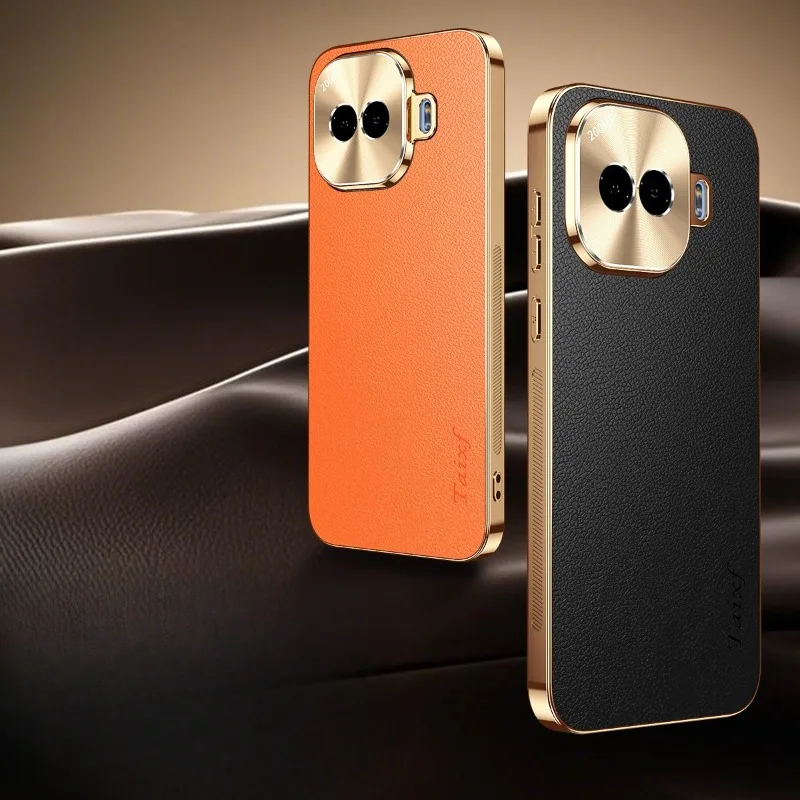 Фото Чехол для Vivo IQOO Z11 Turbo с покрытием из искусственной кожи, текстурой личи, противоударный, с защитой объектива, для iqoo Z11Turbo, бампер №2