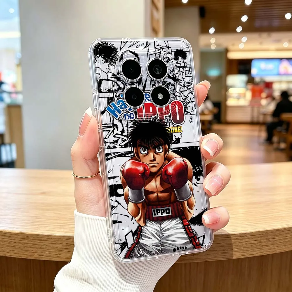 Фото Аниме «Хаджиме но Иппо» для Xiaomi POCO X7 X6 X5 F7 F6 F5 F4 M8 M6 C85 C71 Pro Защитный прозрачный чехол для телефона №4