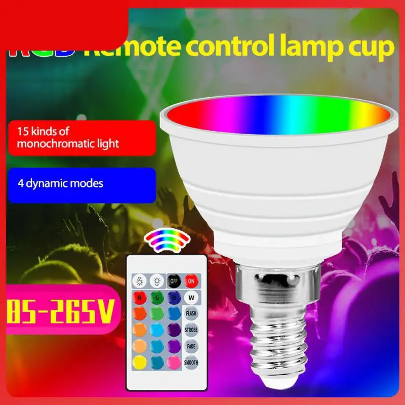 

LED Lamp Remote Control Colorful Smart Light Bulb E27/E14/GU10/MR16 LED RGB Lamp 85-265V RGB+White Dimmable Bulb Life 50000 Hour