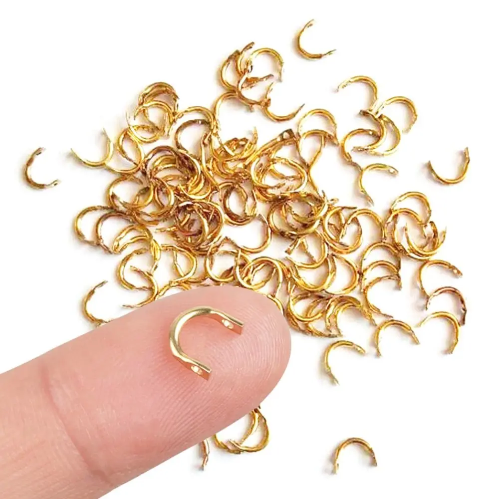 

100Pcs Brass Fishing Clevis Easy Spin Spinner Clevis U-Shaped Connector Spinnerbait Lure Accessories DIY Fishing Tackle