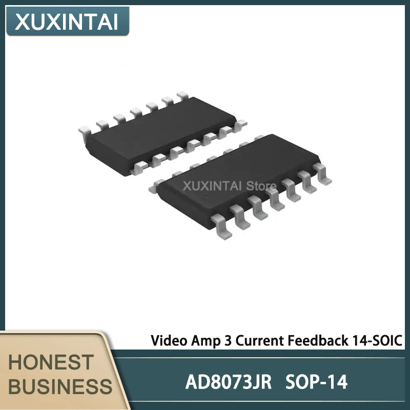 10Pcs/Lot  AD8073JR AD8073  Video Amp 3 Current Feedback 14-SOIC