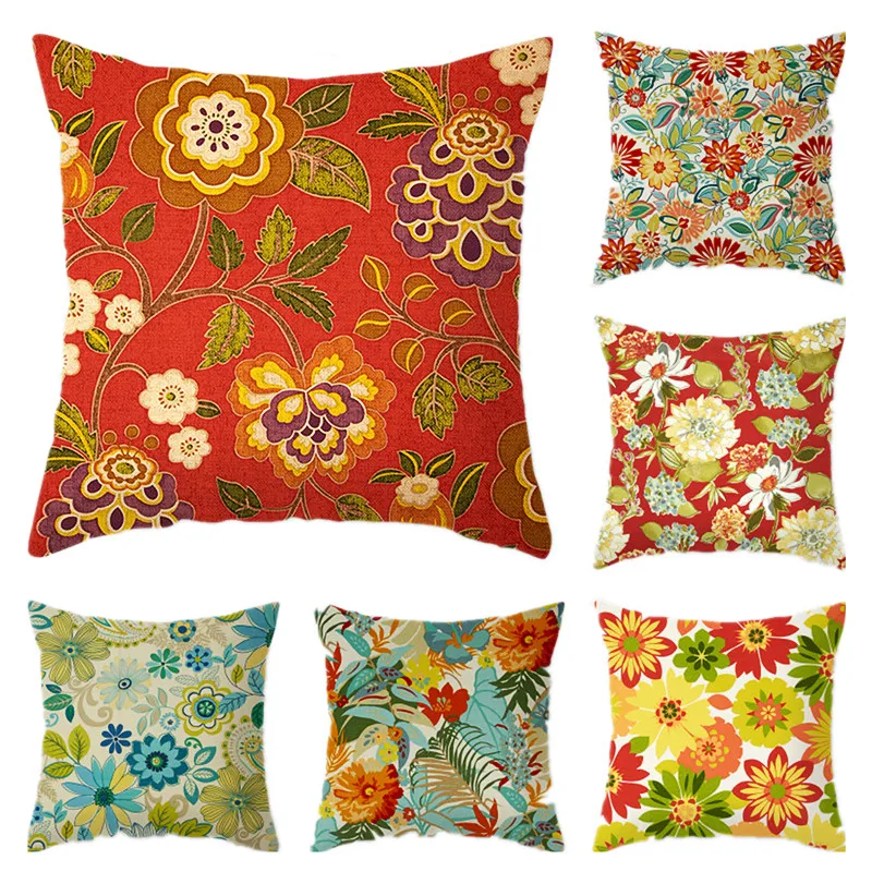 

Тропическое растение, чехол в классическом стиле, наволочка, винтажная подушка с цветочным рисунком