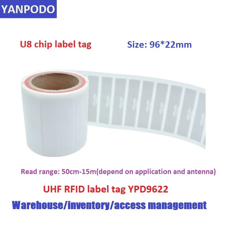 

Yanpodo 100pc/lot UHF RFID Label Sticker tag 860-960Mhz passive EPC Class1 Gen2 rfid for personnel asset tracking management