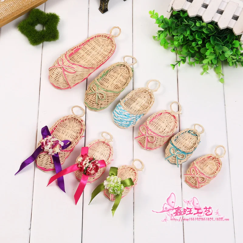 

CAMIGEL Woven Basket Pure Handmade Exquisite Flower Basket Decorative Basket