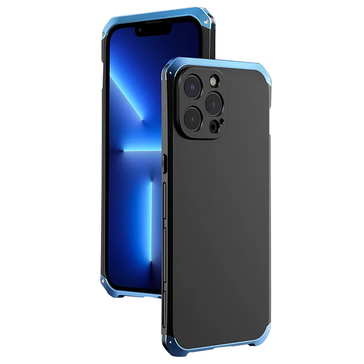 Luxury Shockproof Element Metal Case For Iphone 13 Pro Max Hin Hard Aluminium Alloy Hybrid Plastic Back Cover For Iphone 13 Mini