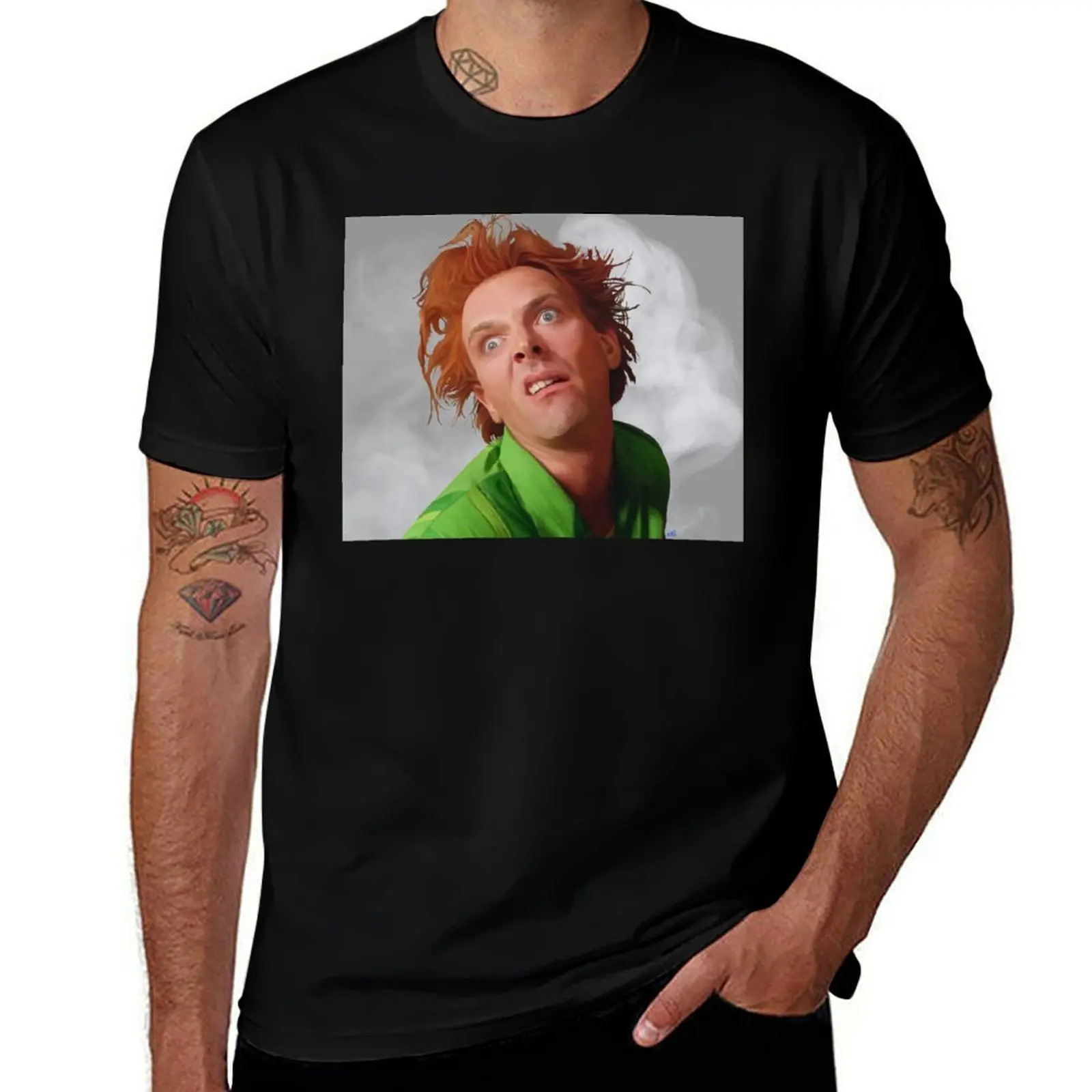 Футболка Drop Dead Fred Magical Realism с цифровым портретом и дымчатым фоном футболка