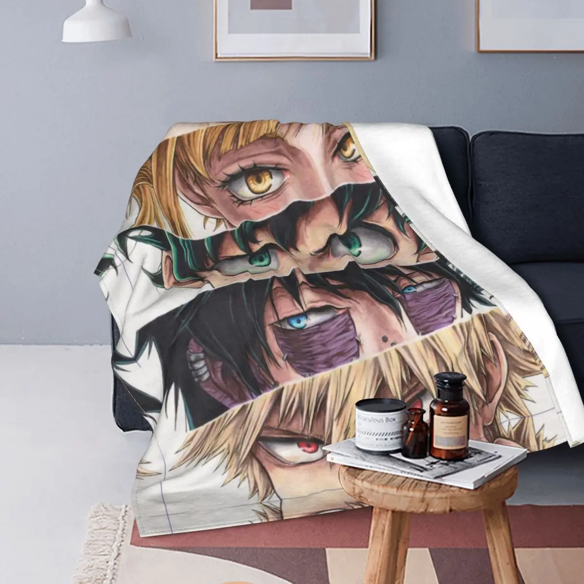 

Heroes Eyes Blanket Fleece Winter Boku no My Hero Academia Katsuki Midoriya Anime Todoroki Manga Throw Blanket for Bed Rug Piece