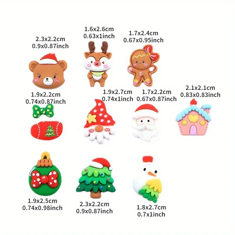 

Рождественские украшения из резины GRHO, набор из 10 штук